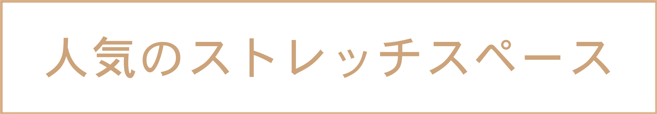 個別ストレッチエリア完備
