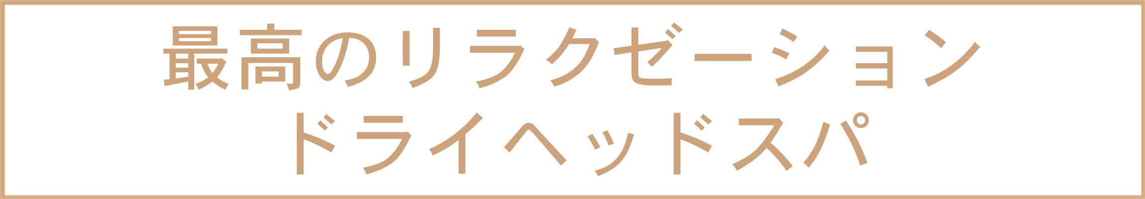 最高の癒し、ドライヘッドスパ