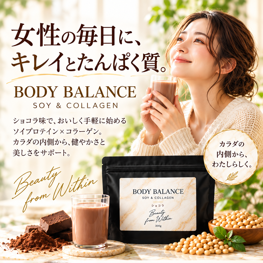 女性の毎日にきれいとたんぱく質　キレイをつくる、毎日の一杯。